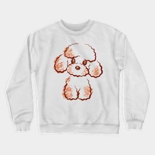 Simple brush doodle of a poodle Crewneck Sweatshirt